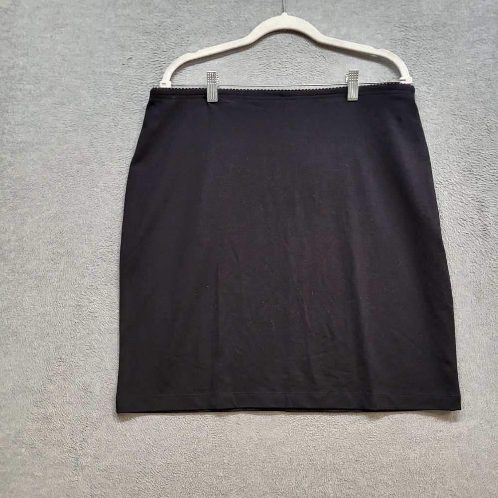J Jill Women Skirt Large‎ Black Pencil Pull On NWT